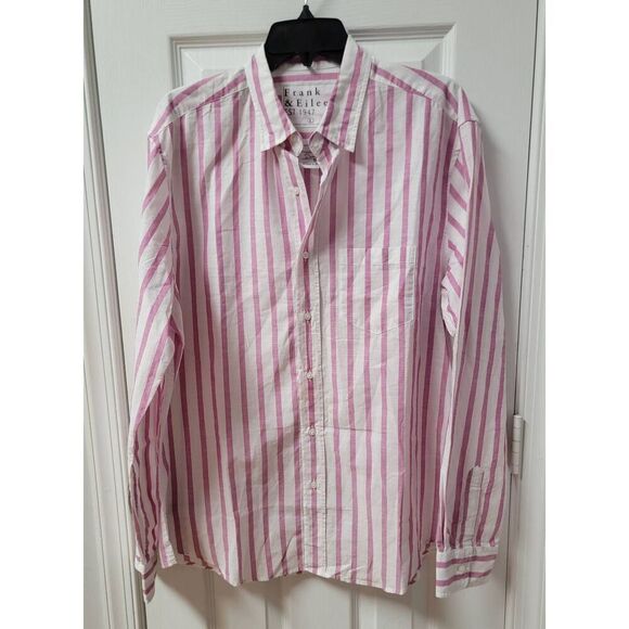 Frank & Eileen Relaxed Button-Up Strips Shirt L - Picture 1 of 11